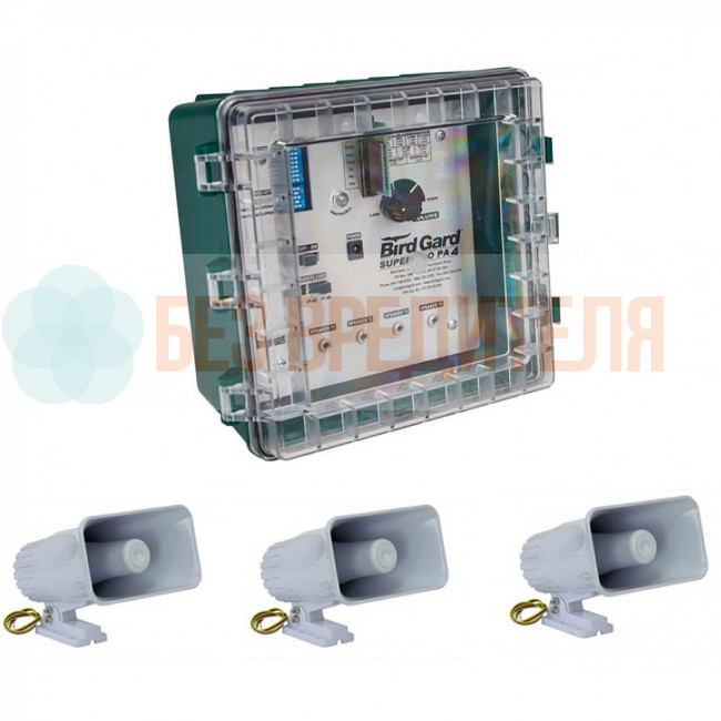 Отпугиватель птиц Bird Gard Super Pro PA-4 с тремя динамиками Отпугиватель птиц Bird Gard Super Pro PA-4 с тремя динамиками
